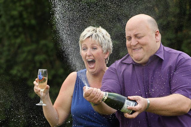 Flashback to August 2012: Adrian and Gillian Bayford celebrate winning the EuroMillions jackpot of over £148 million