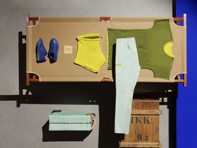 Boots £195; Reversible T-shirt £140; Reversible Pants £340