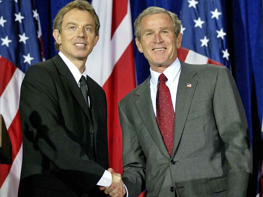 Tony Blair with President Bush in 2002