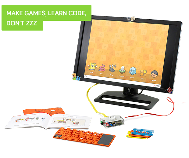 The custom Kano OS will offer users challenges to improve their coding ability.