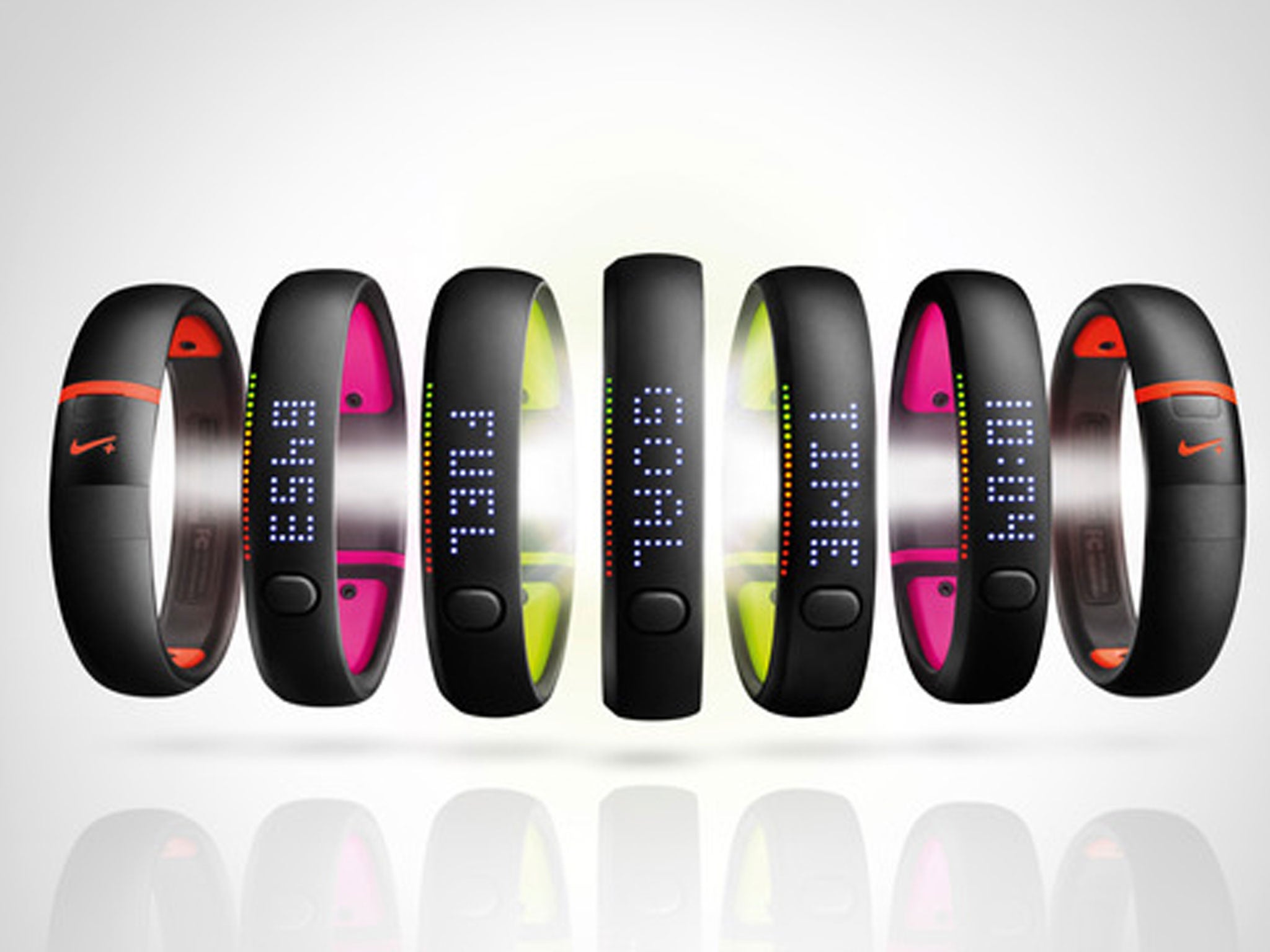 Nike's Fuelband bracelets are just one of many wearable activity trackers.