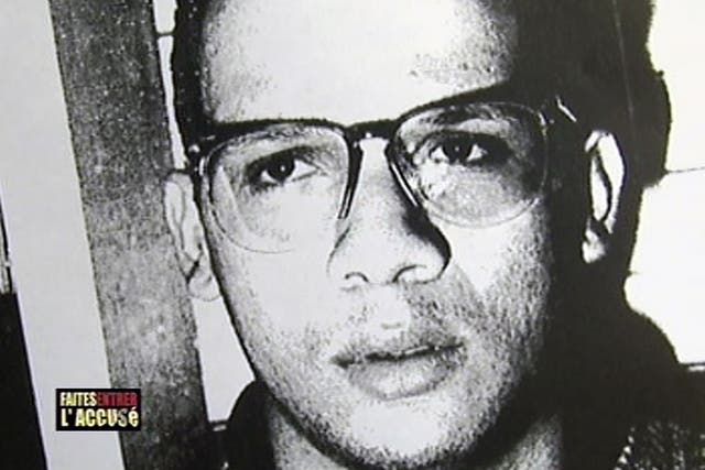 A photo of Abdelhakim Dekhar taken in 1994 during his custody as part of the Rey-Maupin case