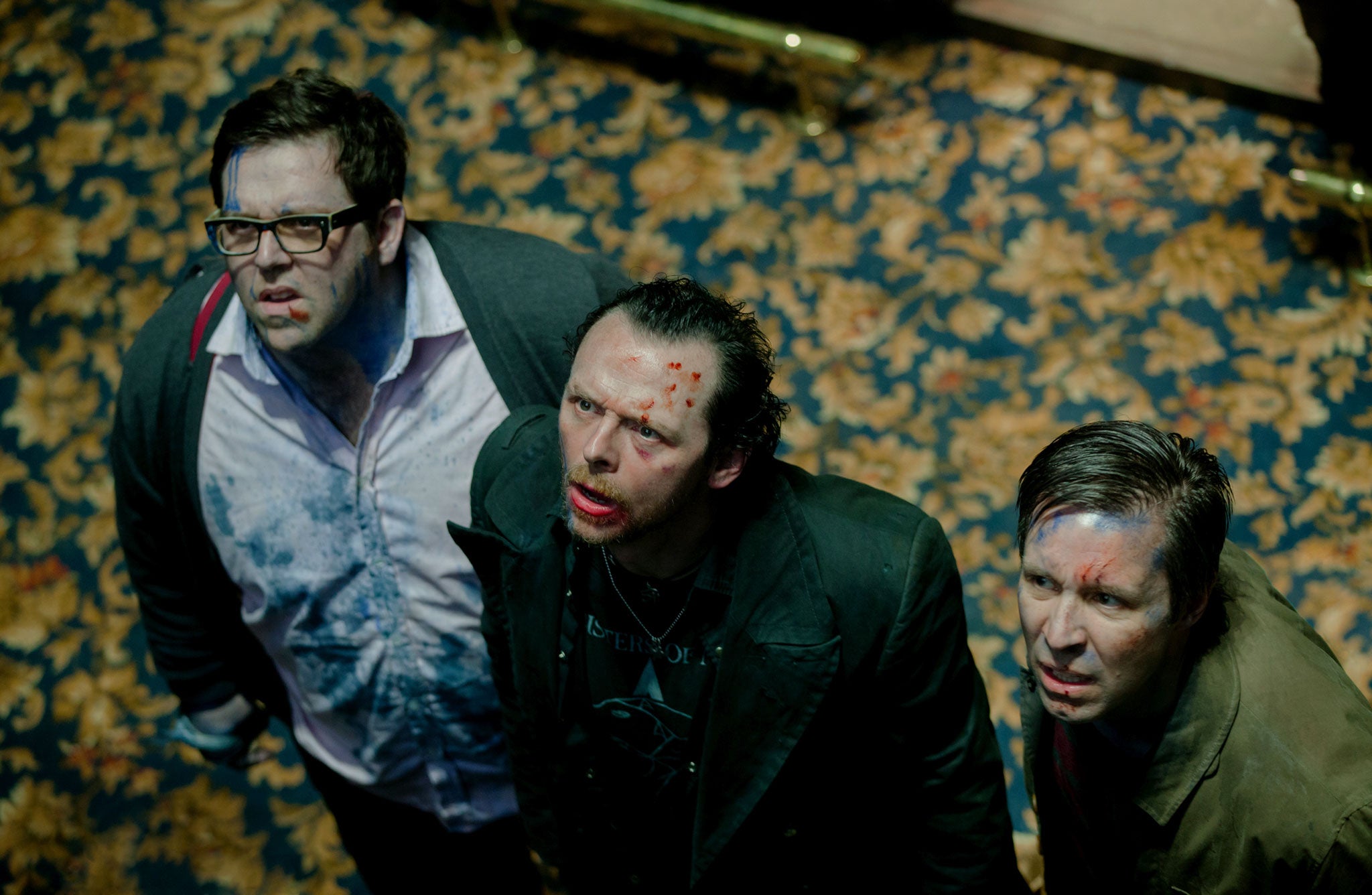 With Nick Frost and Paddy Considine in 'The World's End'