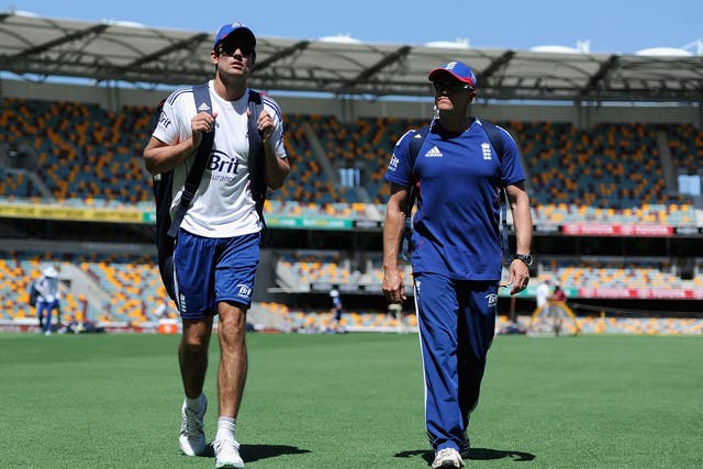 England captain Alastair Cook will need plenty of support from coach Andy Flower out in Australia