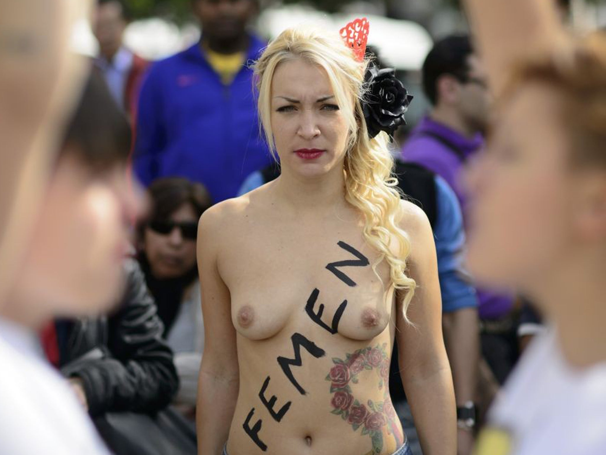 It remains unclear whether 'Femen' will include the nudity so associated with its subject on its front cover