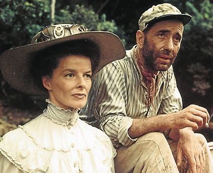 Katherine Hepburn and Humphrey Bogart in the 1951 film the African Queen