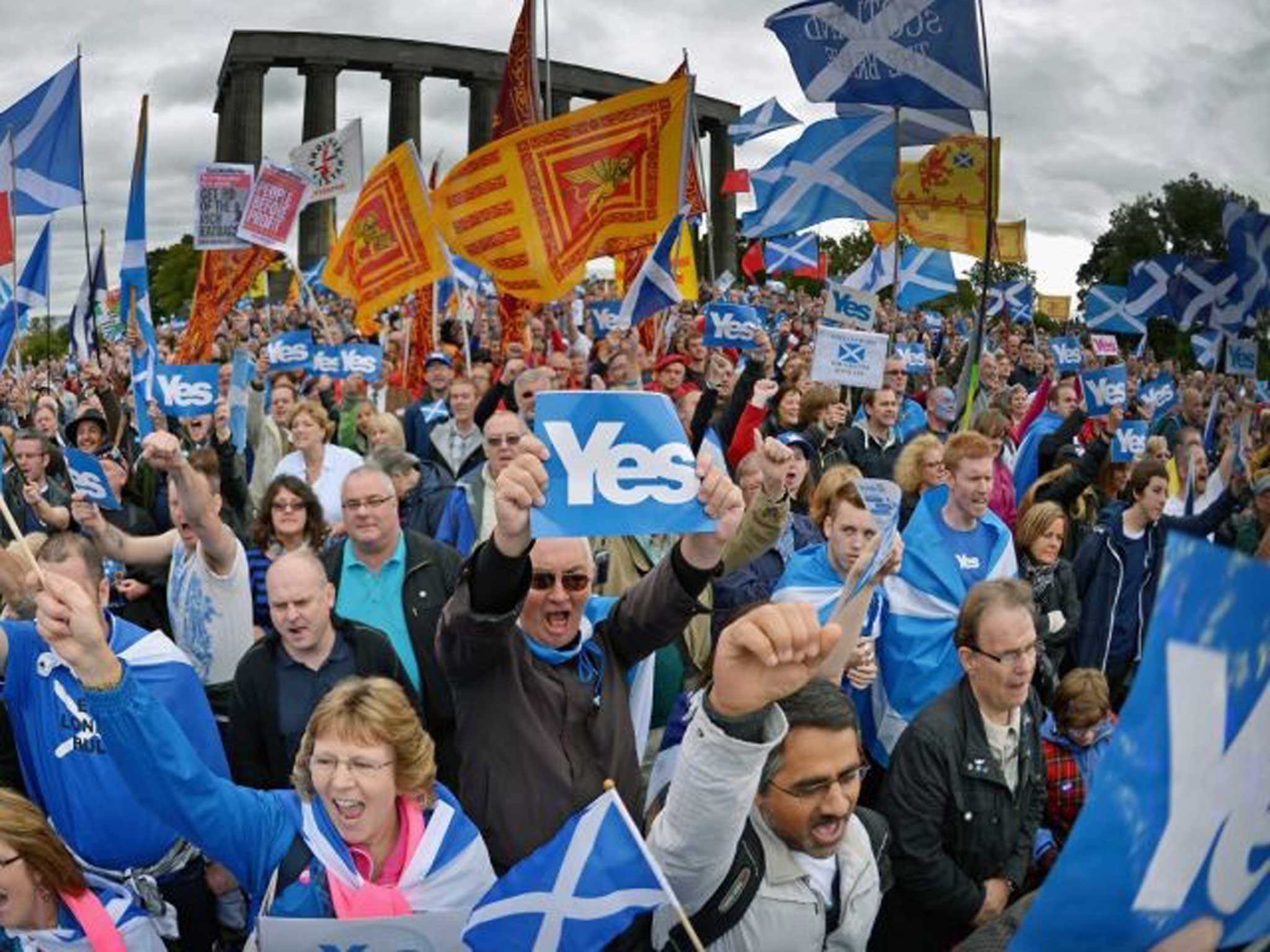 Yes or no: An independence rally