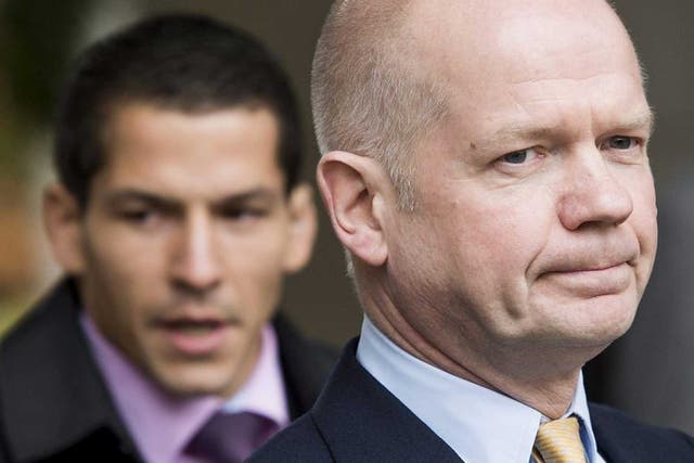 William Hague arrived in Geneva yesterday, saying things were difficult