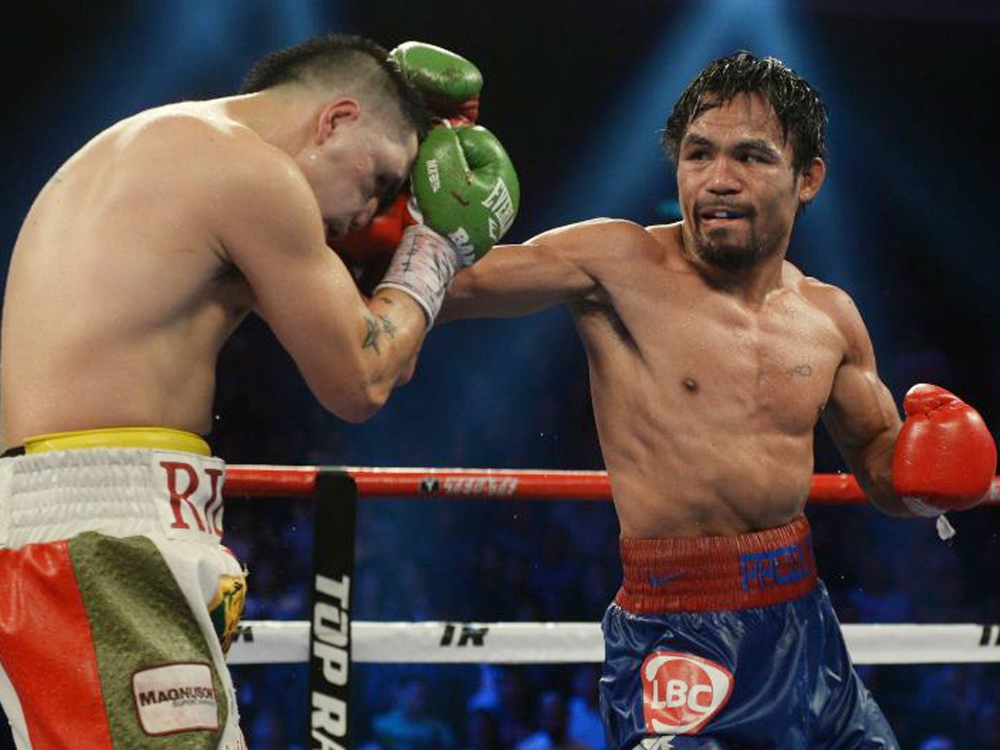 Pacquiao did all the hard work in the early rounds and was able to ease off as the final bell approached