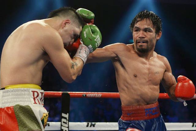 Pacquiao did all the hard work in the early rounds and was able to ease off as the final bell approached