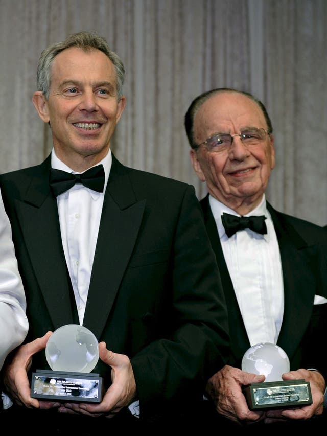 Tony Blair and Rupert Murdoch at an awards ceremony in 2008 – a remarkable friendship that started in 1995