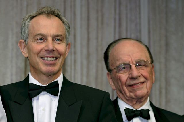 Tony Blair and Rupert Murdoch at an awards ceremony in 2008 – a remarkable friendship that started in 1995