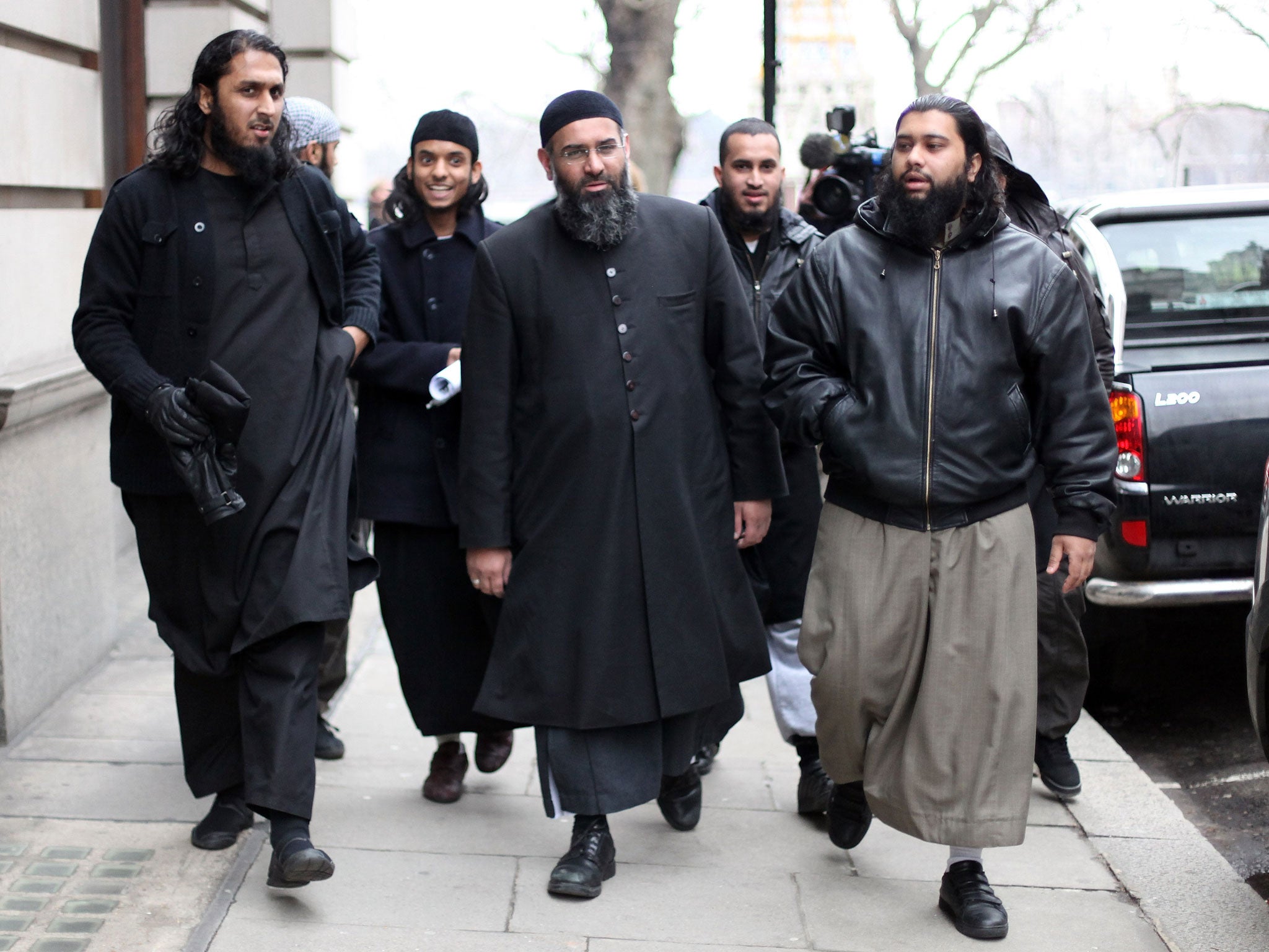 Anjem Choudary, centre, in 2010