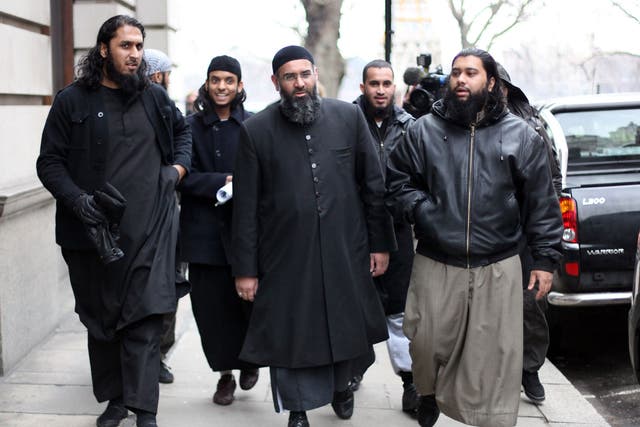 Anjem Choudary, centre, in 2010