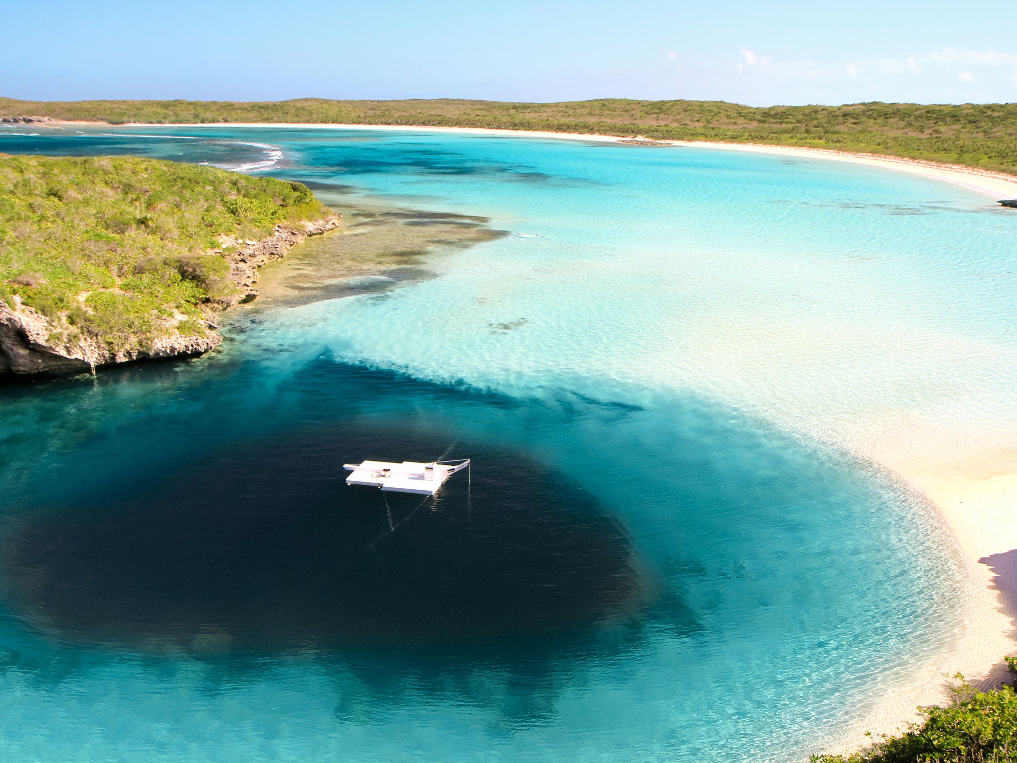 Dean's Blue Hole is the world's deepest known blue hole with seawater - it is also where Nicholas Mevoli took his last dive