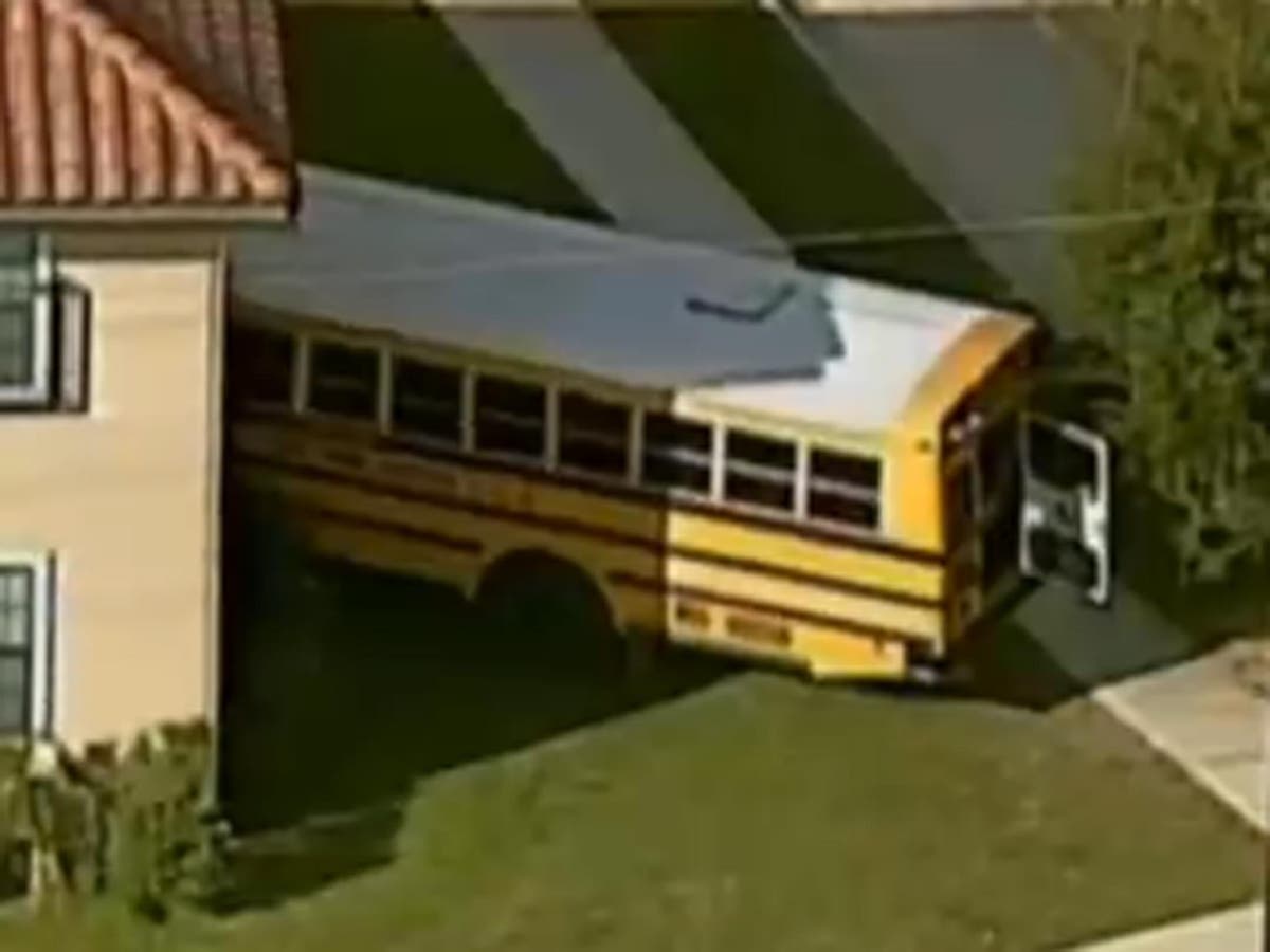 Video: School bus crashes into house in Texas | The Independent | The ...