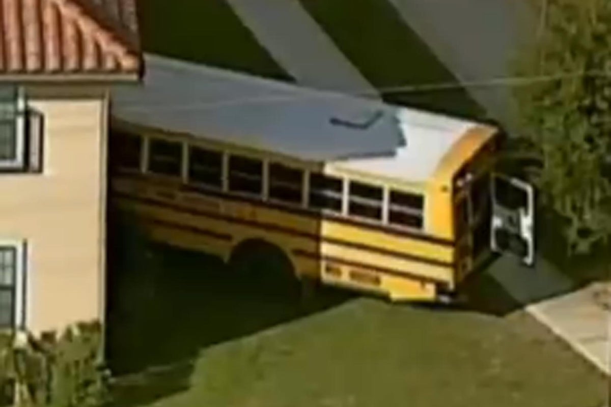 Video: School bus crashes into house in Texas | The Independent | The ...