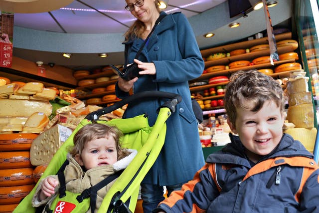Going Dutch: Senay Boztas shopping with her children