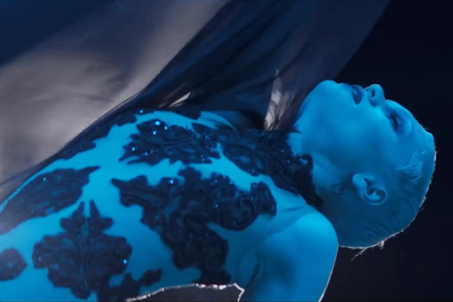Jessie J performs in her new music video for "Thunder" dressed in a semi-sheer bodysuit
