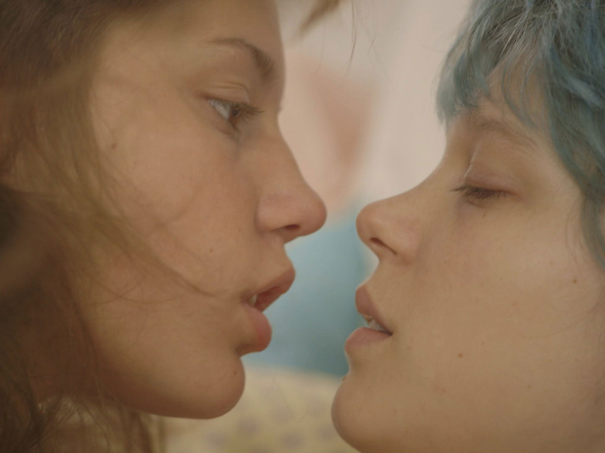 Adèle Exarchopoulos and Léa Seydoux play teeneage lovers in the French erotic drama 'Blue Is The Warmest Colour' - The survey found four times as many women admitting to same-sex experiences than 20 years ago