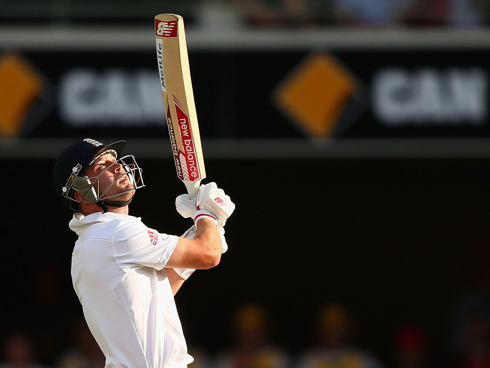 Jonathan Trott had a torrid time against the bowling of Mitchell Johnson