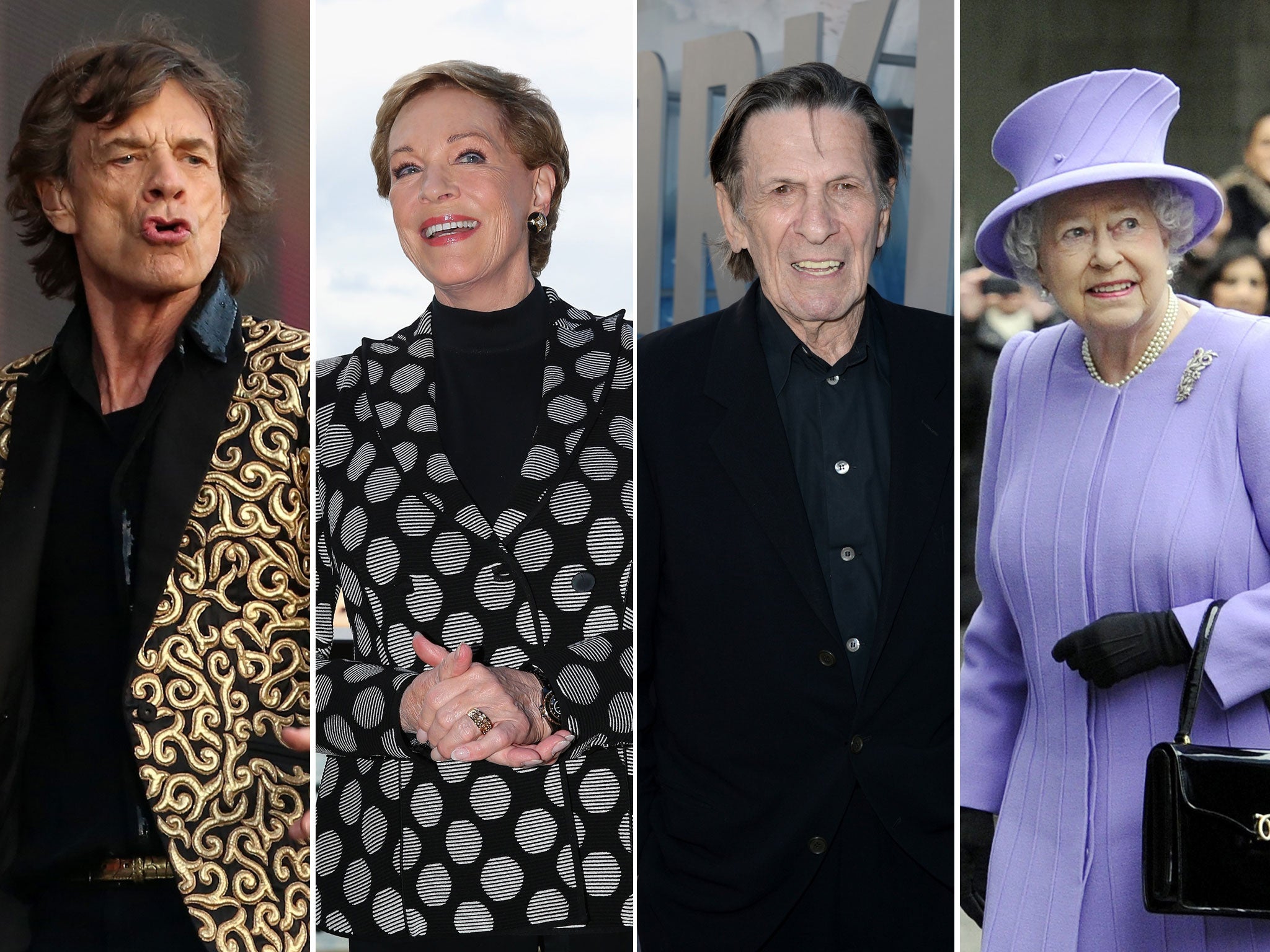 Jagger joins the GG club. Fellow members are: Julie Andrews, star of The Sound of Music; Leonard Nimoy, Star Trek's Dr Spock and Queen Elizabeth II