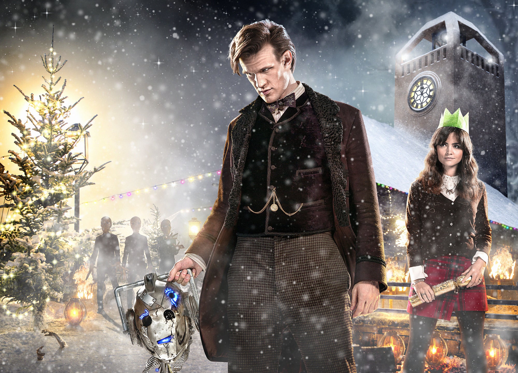 Matt Smith and Jenna-Louise Coleman in the Doctor Who Christmas special
