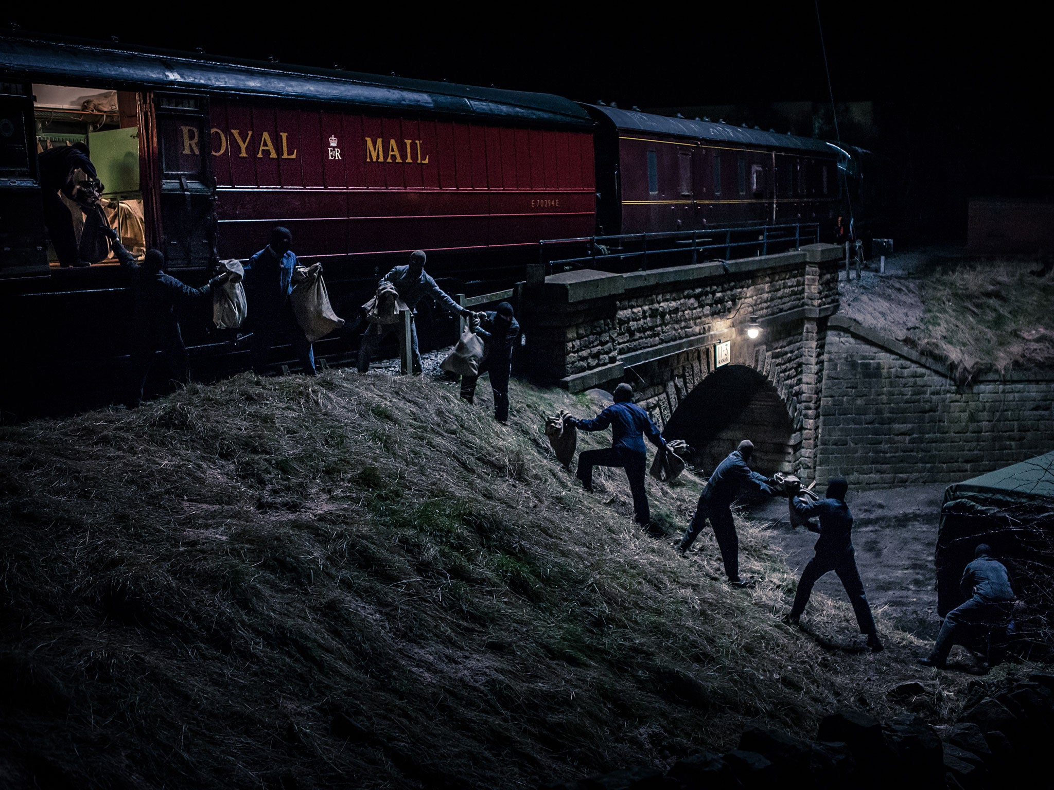 Off the rails: a scene from BBC1's 'The Great Train Robbery'