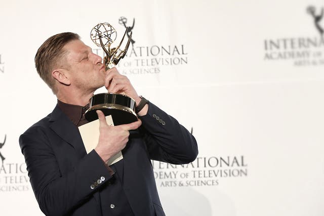 Sean Bean won best actor for his role in Accused at the International Emmy Awards on Monday