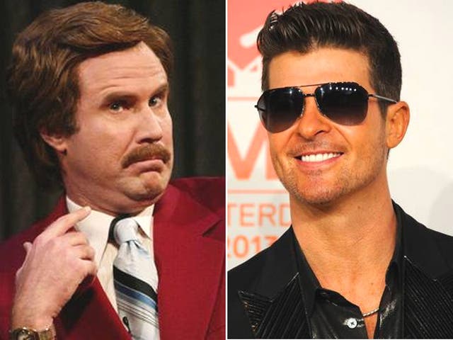 Will Ferrell's alter-ego Ron Burgundy had recorded a song with Robin Thicke