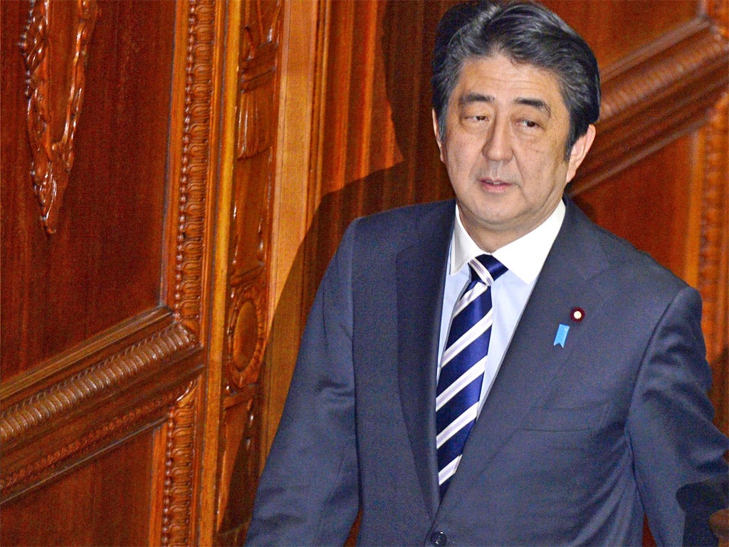 The Japanese Prime Minister, Shinzo Abe, denies that he is trying to gag the press