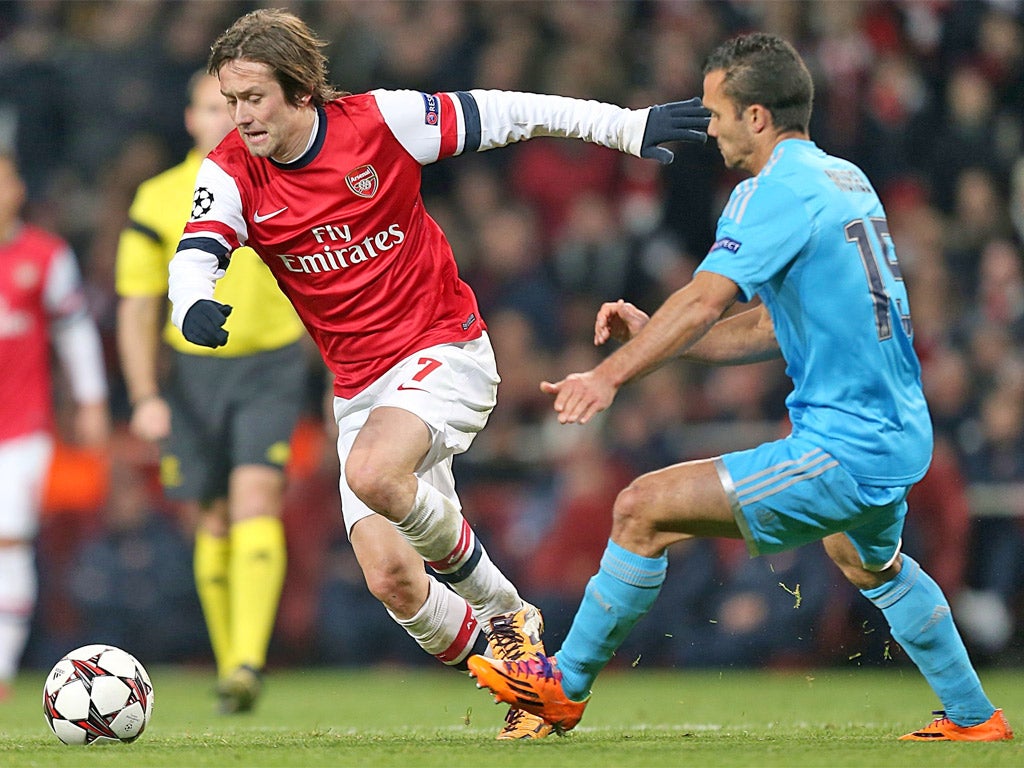 Tomas Rosicky doesn't get the headlines but has played a key role in Arsenal's European campaign