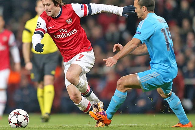 Tomas Rosicky doesn't get the headlines but has played a key role in Arsenal's European campaign