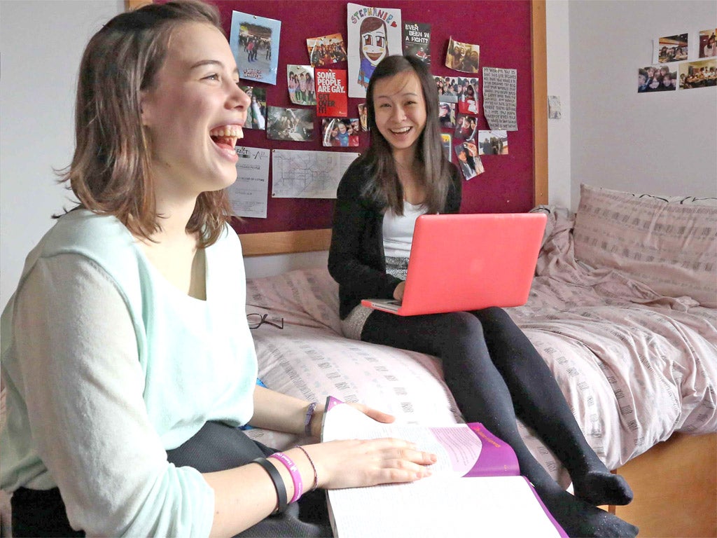 Home from home: pupils in their rooms