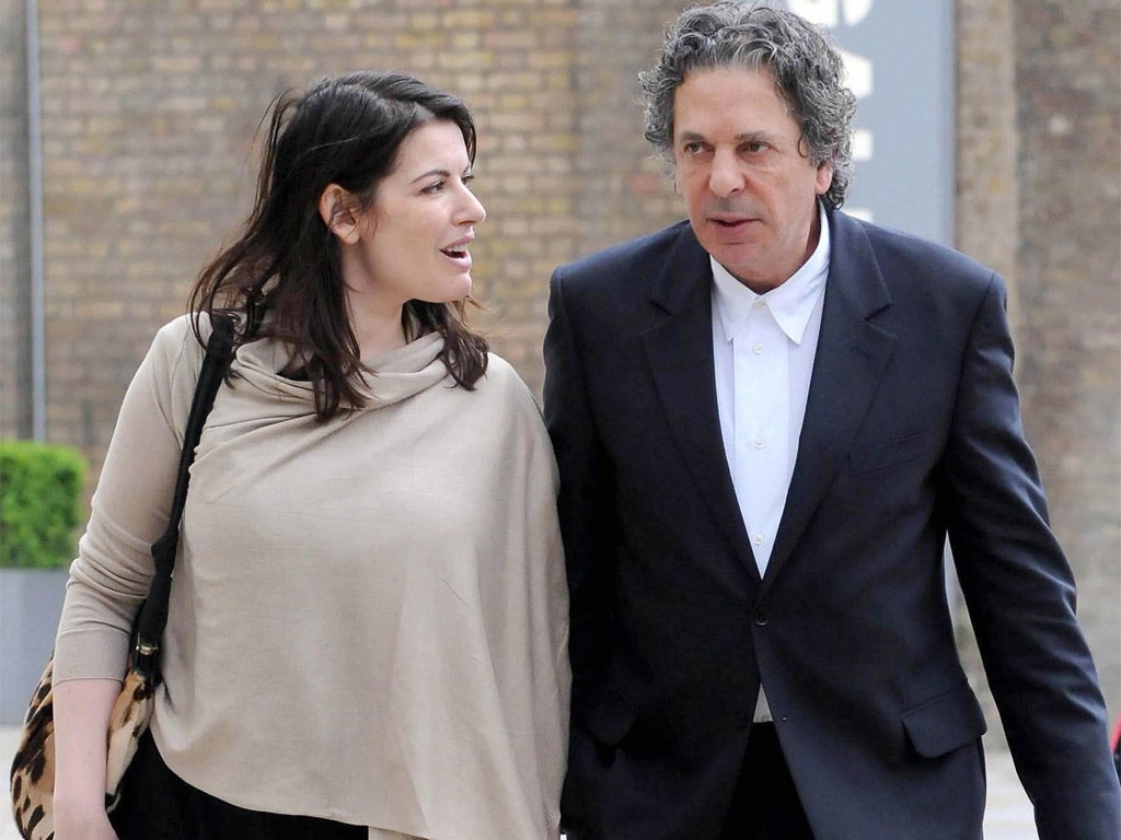 Nigella Lawson and Charles Saatchi during their marriage