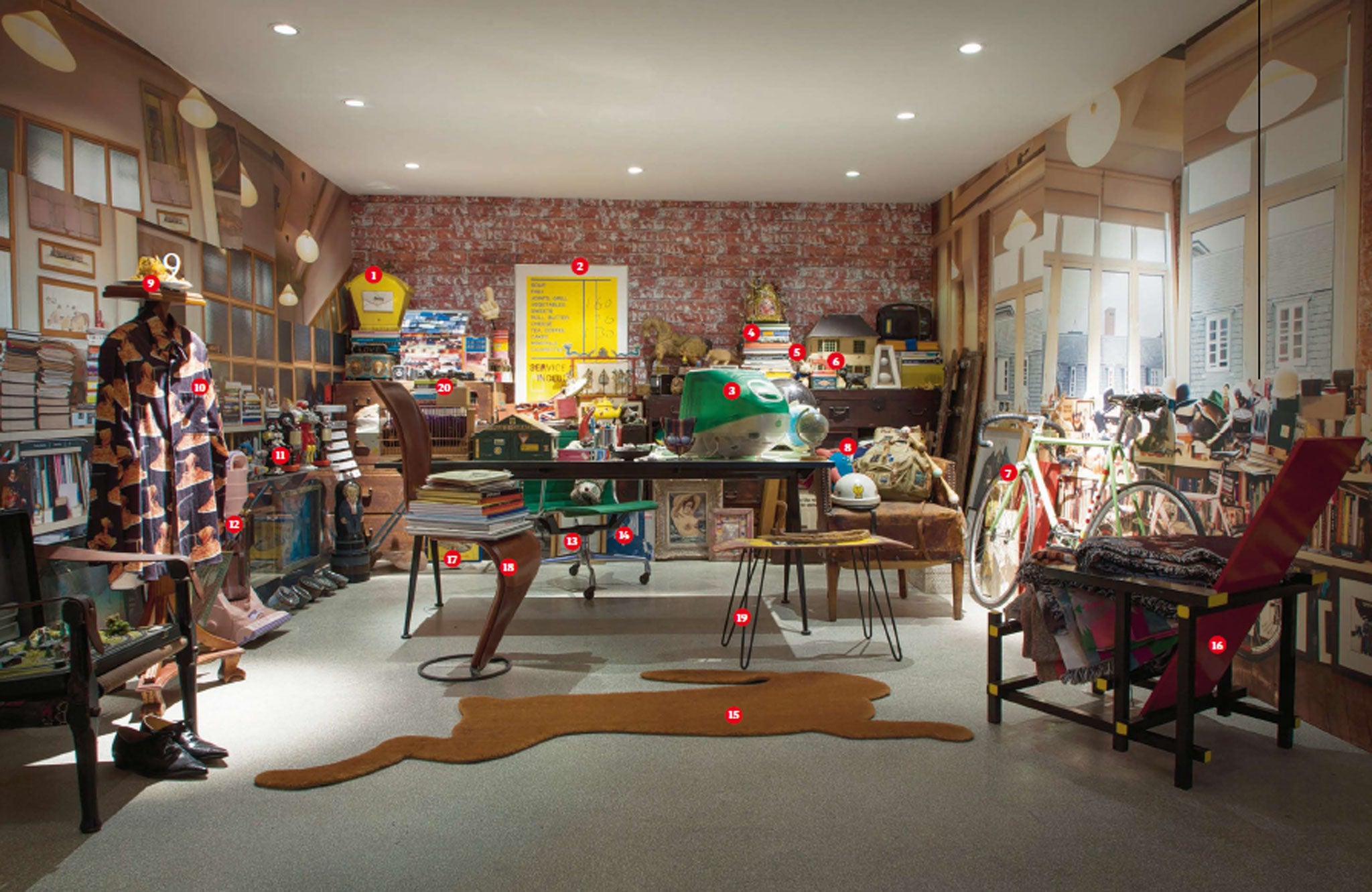 The Design Museum has recreated Paul Smith's office for its exhibition