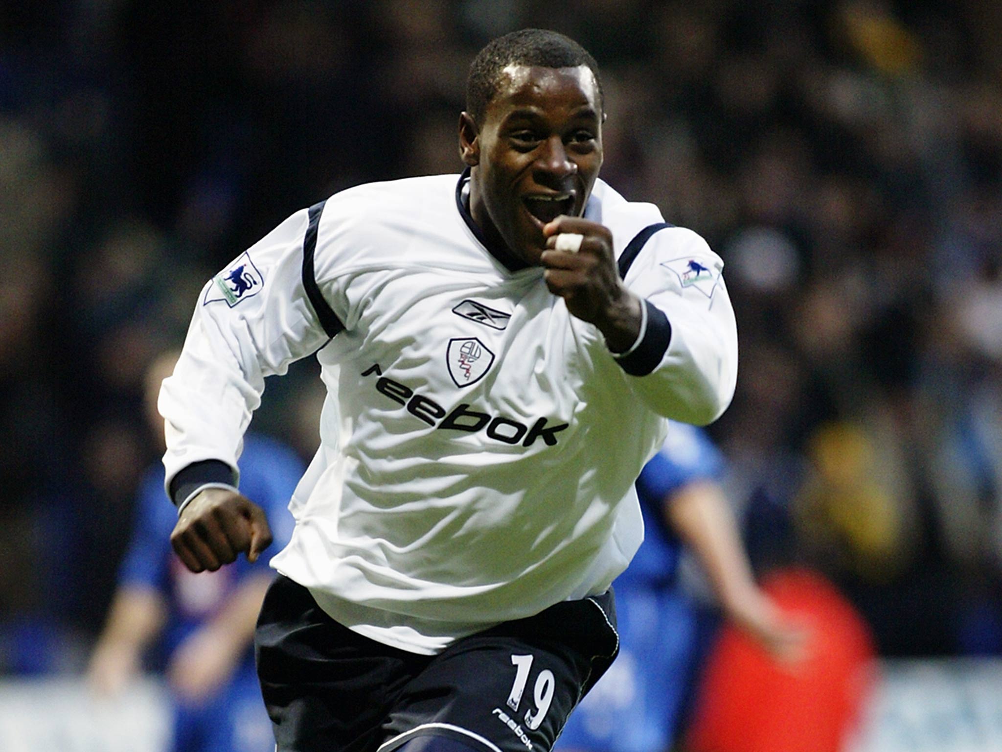 Delroy Facey pictured in 2003 playing for Bolton