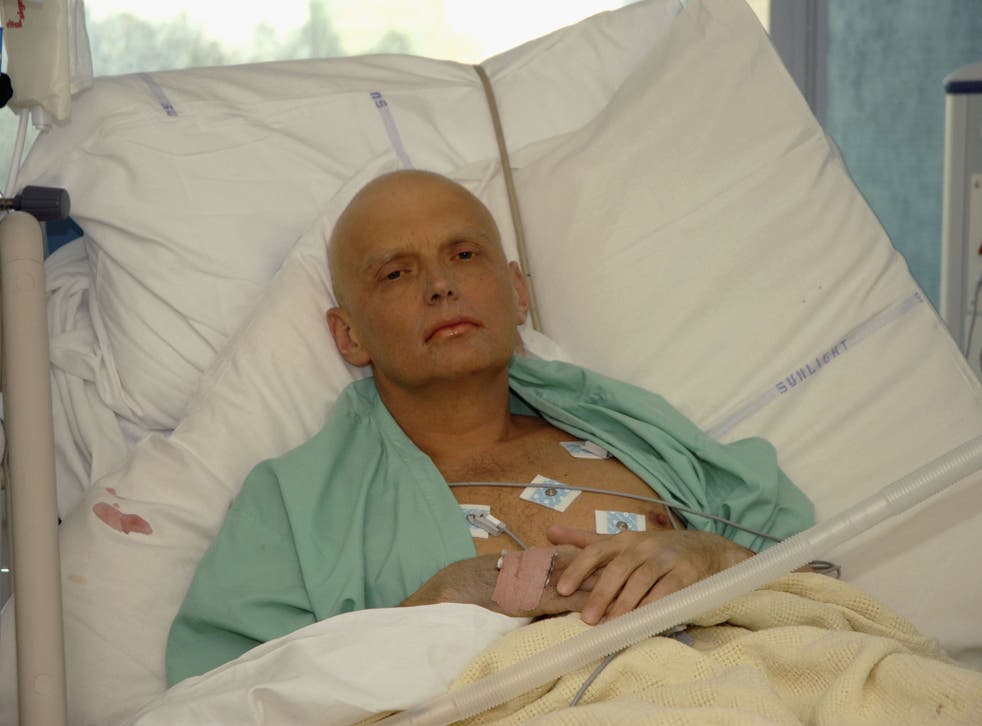 Alexander Litvinenko is pictured at the Intensive Care Unit of University College Hospital in 2006 - secret services allegedly asked the late spy to provide 'expert analysis' on a confidential Foreign Office report 