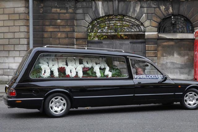 This black hearse revealed the air date of Sherlock series 3 as 1 January 2014 this morning