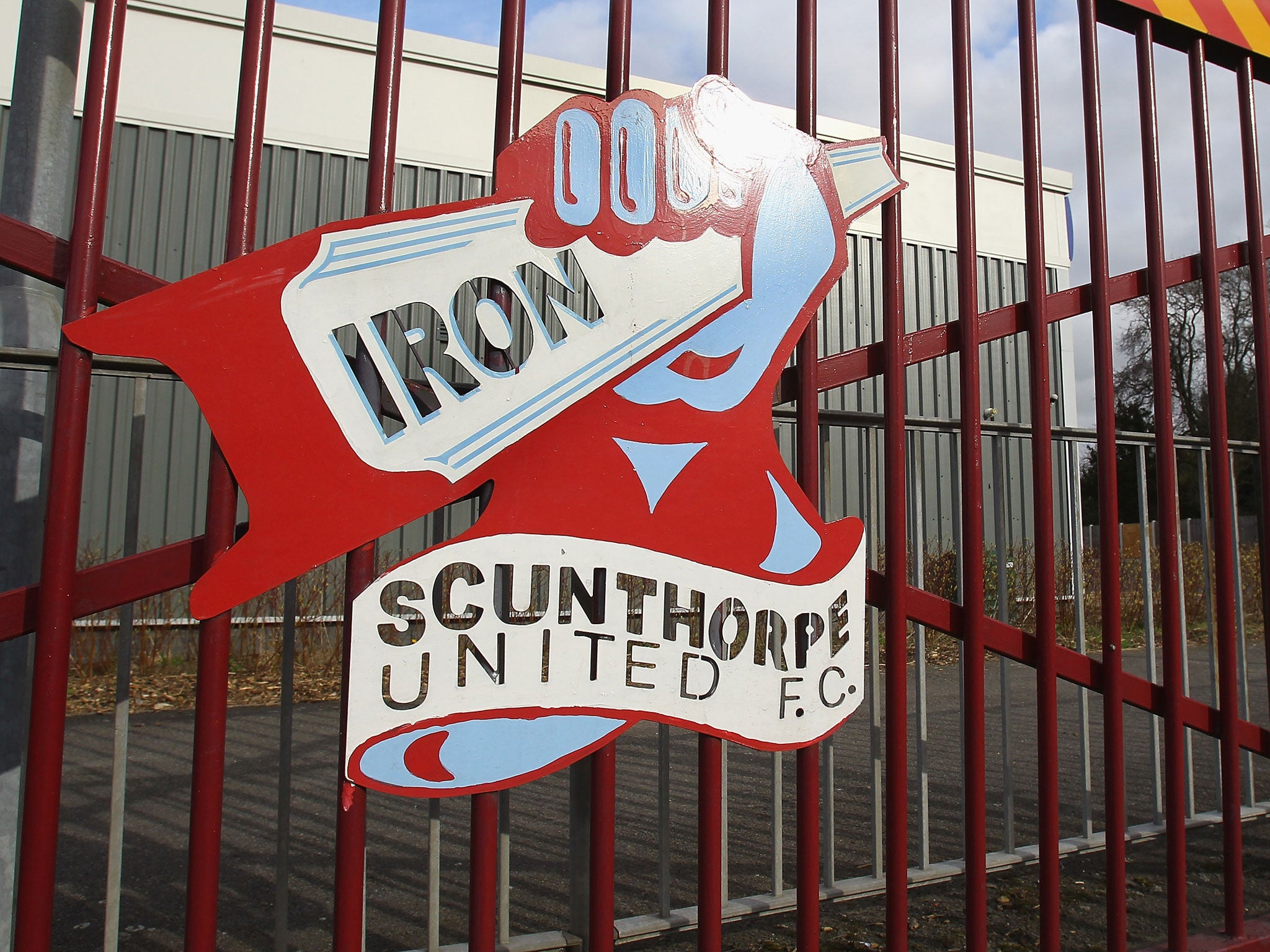 The gates at Glanford Park, home of Scunthorpe United