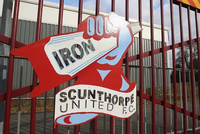 The gates at Glanford Park, home of Scunthorpe United