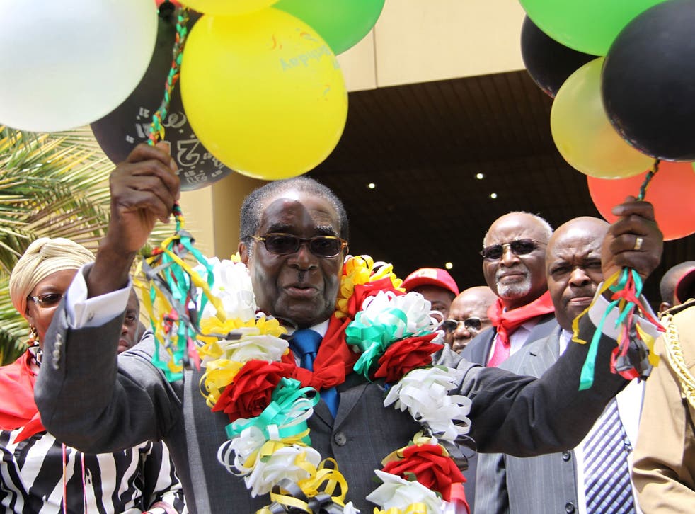Robert Mugabe celebrating his birthday in Harare