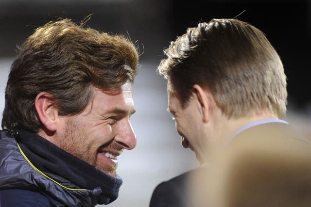 Andre Villas-Boas before kick-off against Tromso with his opposite number Steinar Nilsen