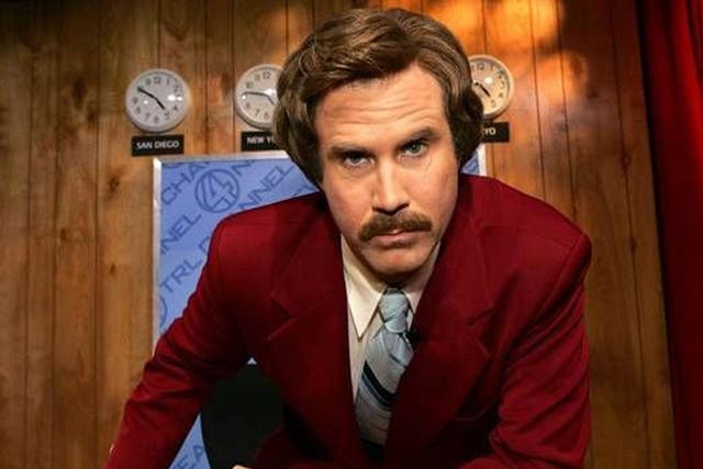 A career high point: as Ron Burgundy in 2004’s ‘Anchorman’