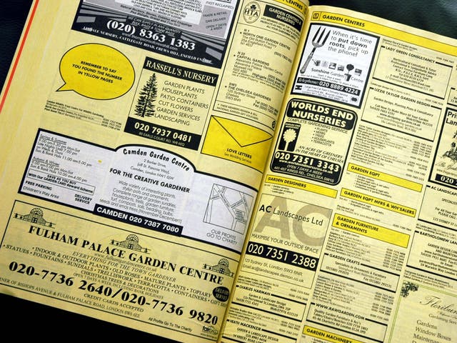 The Yellow Pages publisher's shares were suspended
