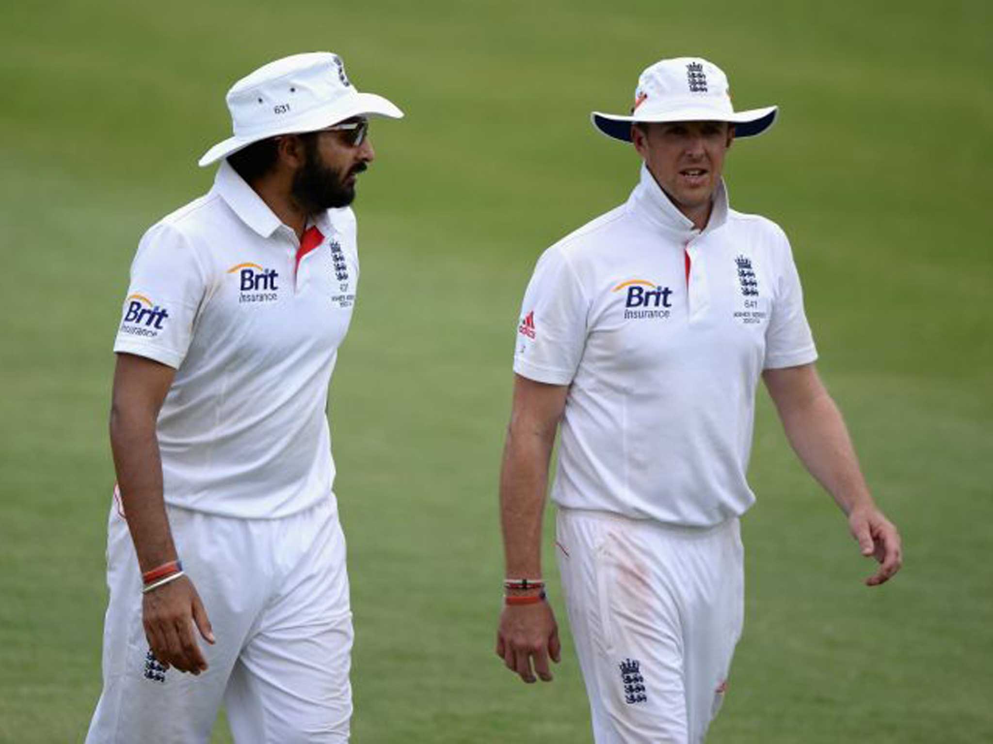 There were four wickets for Swann who profited from the willingness of the batsmen to attack him and three for Panesar