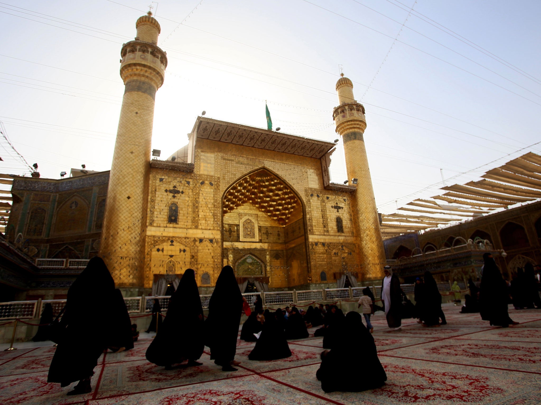 Pilgrims visit the Imam Ali shrine in Najaf