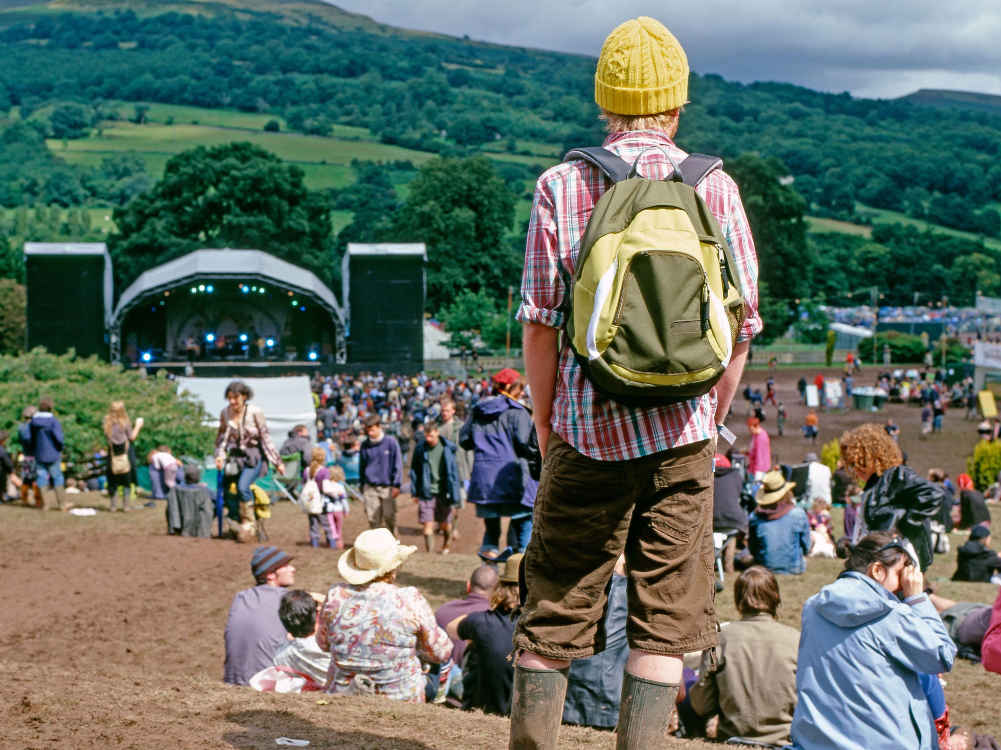 Take in the music and the gorgeous scenery at Green Man in Wales