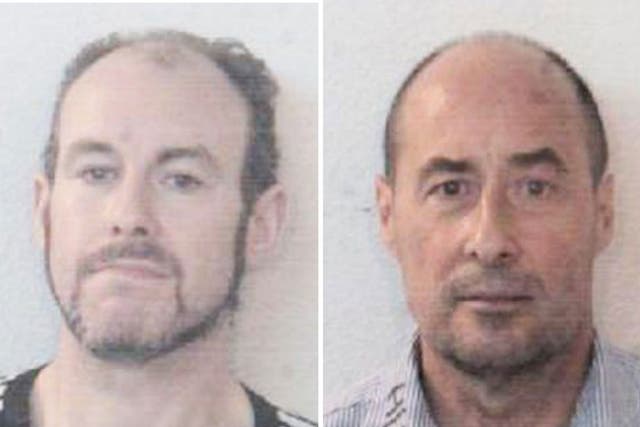 Anthony Marsh (left) and Lee Davis pleaded guilty to 55 offences between them
