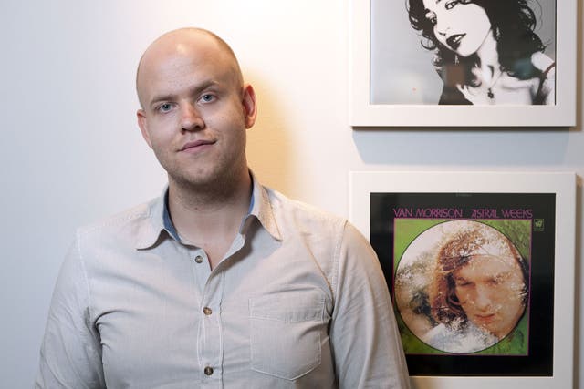 Daniel Ek of Spotify in his office in central London, Britain.